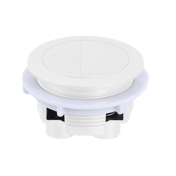 Round Press Button Matte White - PB-RMW
