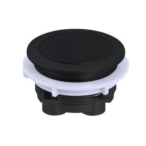 Round Press Button Gloss Black - PB-RB