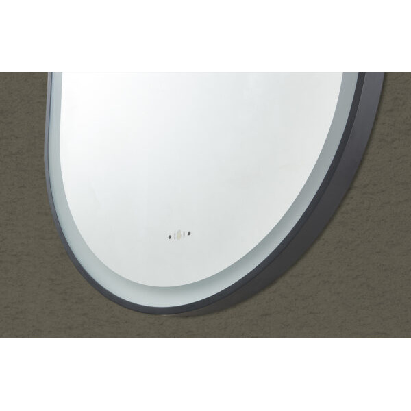 Olivia Iron Framed LED Mirror - LFMOV60100-MB - Image 3