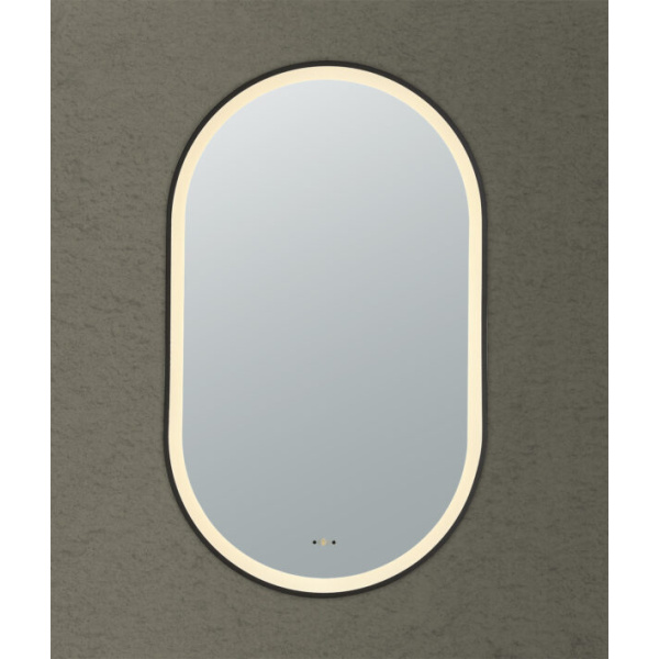 Olivia Iron Framed LED Mirror - LFMOV60100-MB - Image 4