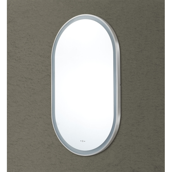 Olivia Iron Framed LED Mirror - LFMOV60100-BN