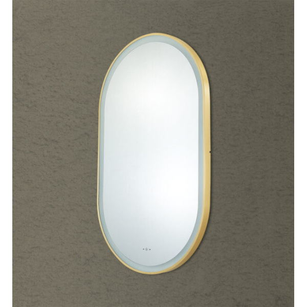 Olivia Iron Framed LED Mirror - LFMOV4590-BG