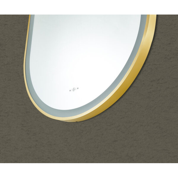 Olivia Iron Framed LED Mirror - LFMOV4590-BG - Image 3