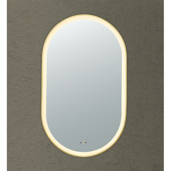 Olivia Iron Framed LED Mirror - LFMOV4590-BG - Image 2