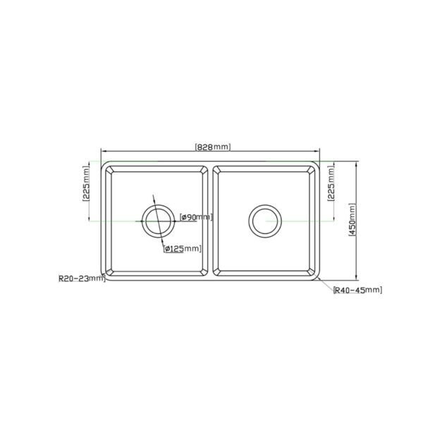 Greenwich Fireclay Farmhouse Sink - FCS828-D-MB - Image 4