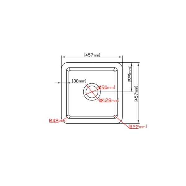 Camden Fireclay Sink - FCS457GW - Image 5