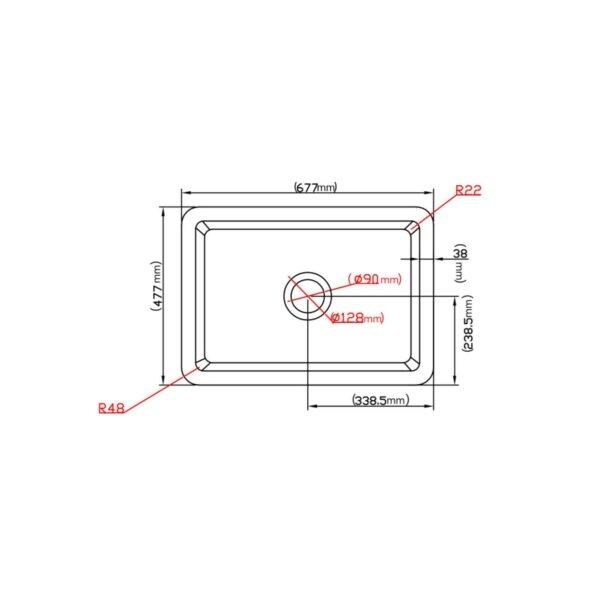 Camden Fireclay Sink - FCS677MB - Image 6