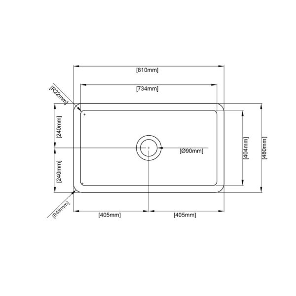 Camden Fireclay Sink - FCS810MB - Image 6