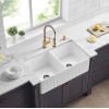 Greenwich Fireclay Farmhouse Sink - FCS828-D-GW