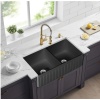 Greenwich Fireclay Farmhouse Sink - FCS828-D-MB