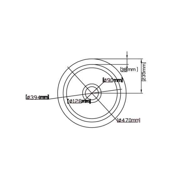 Camden Fireclay Sink - FCSR470MB - Image 4