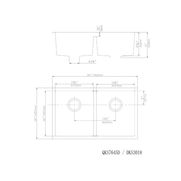 Quartz Top/Undermount Kitchen Sink - QKS8145D-MW - Image 2