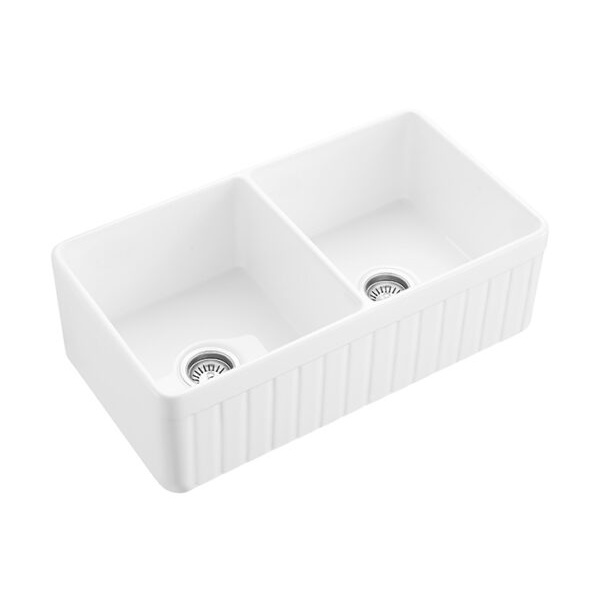 Greenwich Fireclay Farmhouse Sink - FCS828-D-GW - Image 5