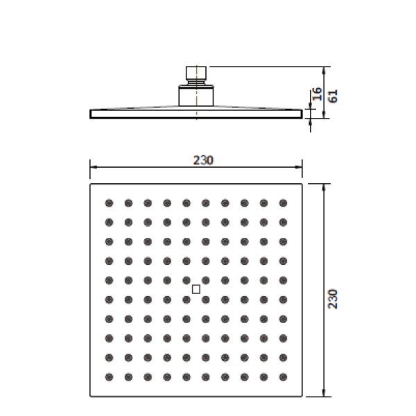 Square Shower Head 230mm - Image 2