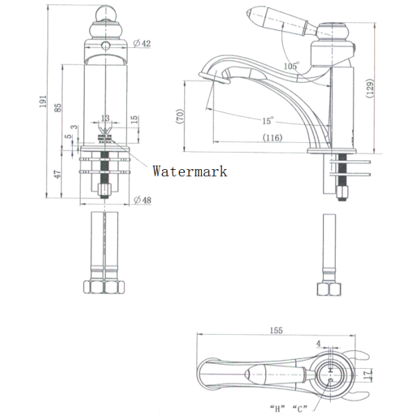Bordeaux Basin Mixer - Image 2