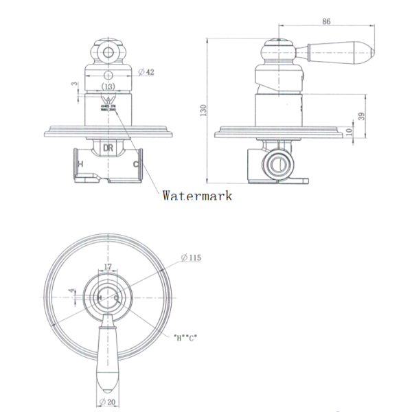 Bordeaux Shower Mixer - Image 2