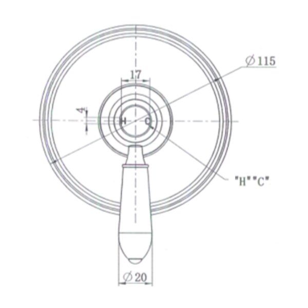 Bordeaux Shower Mixer TRIM KIT - Image 2