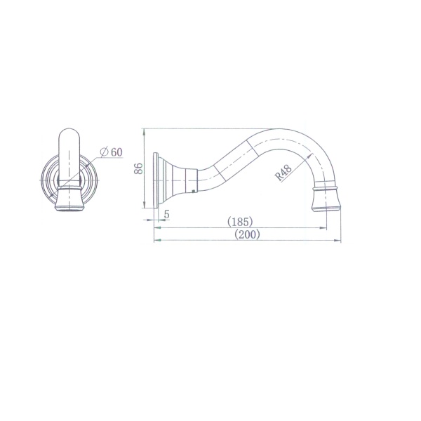 Bordeaux Bath Spout - Image 2