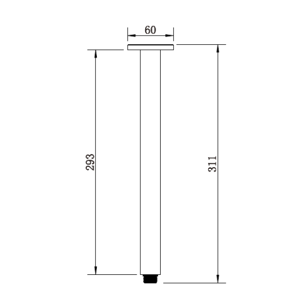 Square Ceiling Shower Arm - Image 2