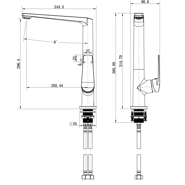 Cascade Kitchen Mixer - Image 2