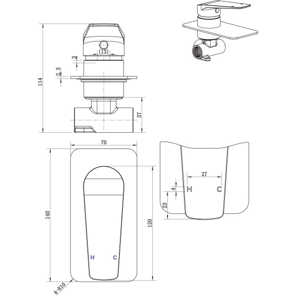 Cascade Shower Mixer - Image 2