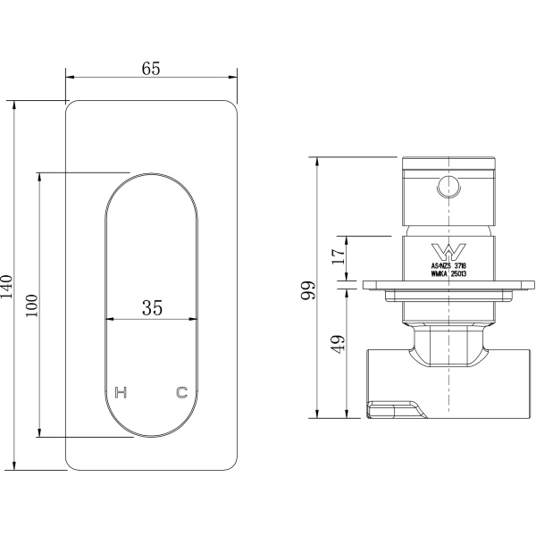 Eva Mini Shower Mixer - Image 2