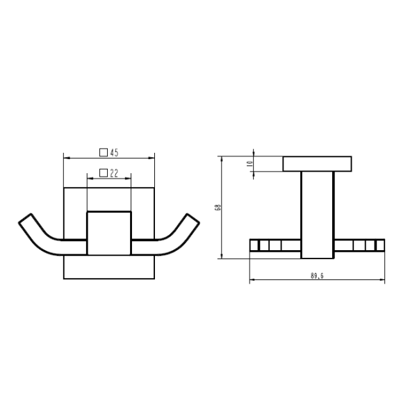 Lux Double Robe Hook - Image 2