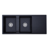 Ria Double Bowl Granite Sink with Drainer 25L+25L