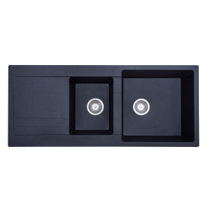 Ria One & Half Bowl Granite Sink with Drainer 30L+18L
