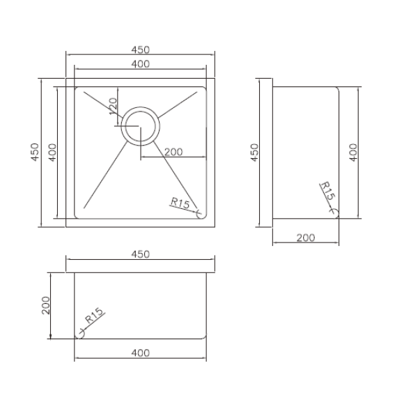 Single Bowl Stainless Steel Sink 31L - Image 2