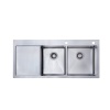 One & Three Quarter Bowl Stainless Steel Sink 23L+31L