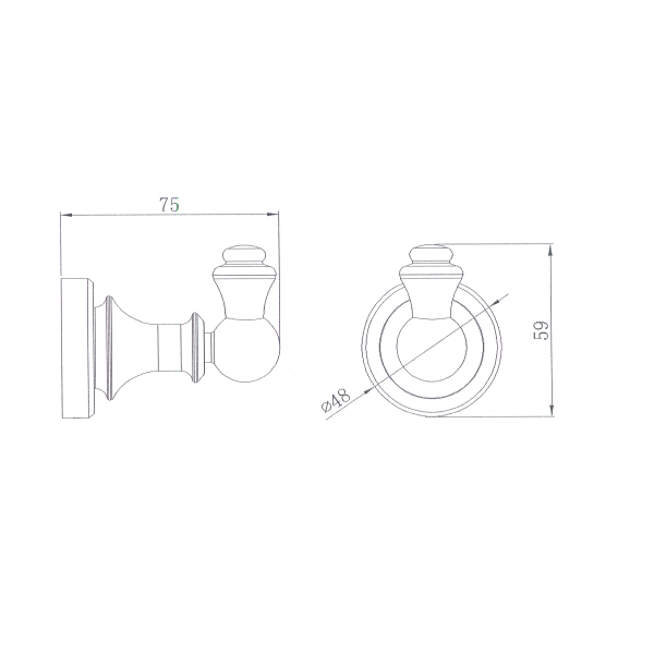 Medoc Single Robe Hook - Image 2