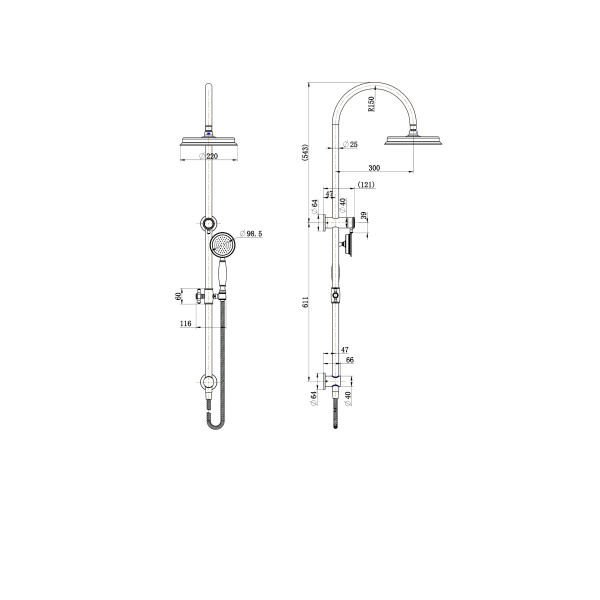 Montpellier Shower Column Set - Image 2