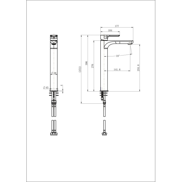 Nova High Rise Basin Mixer - Image 3