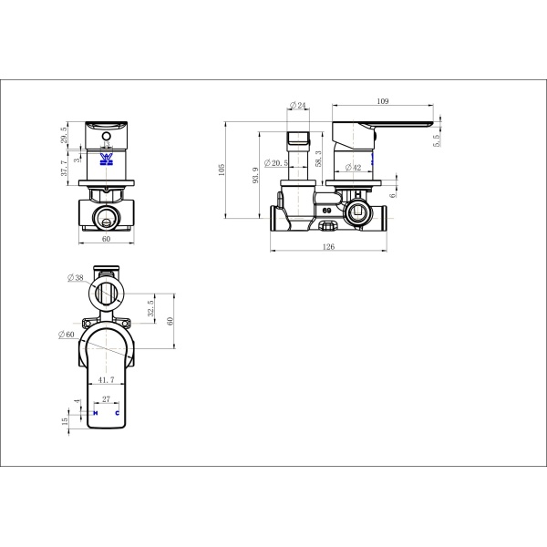 Nova Shower Diverter - Image 4