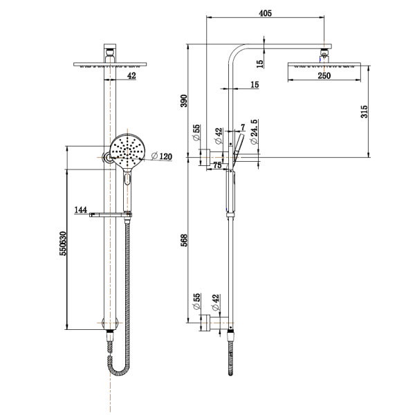 Nova Shower Column Set - Image 2