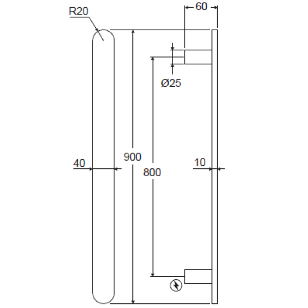 Nova Vertical Heated Towel Rail - Image 2