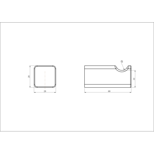 Nova Single Robe Hook - Image 2