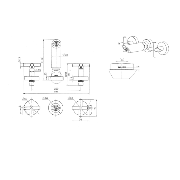 Ryker Shower Set 1/4 Turn - Image 2