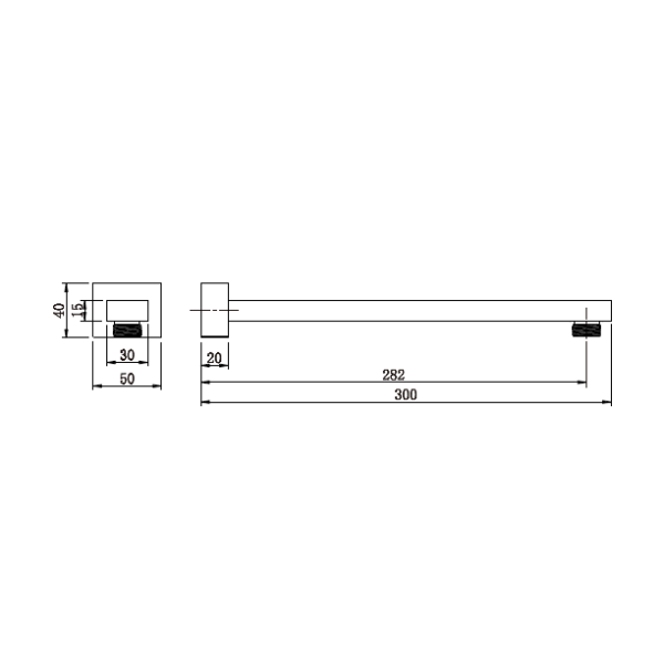 Square Shower Arm - Image 2