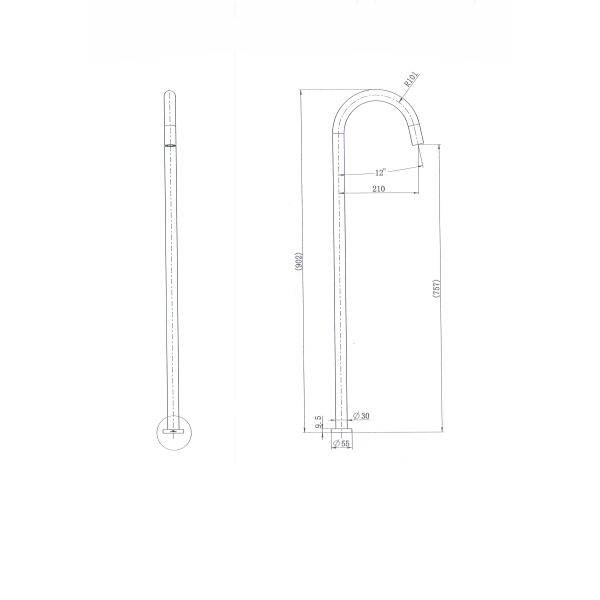 Star Freestanding Bath Spout - Image 2