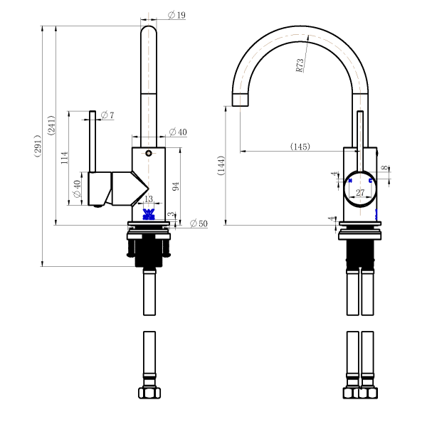 Star Mini Basin/Kitchen Mixer - Image 2