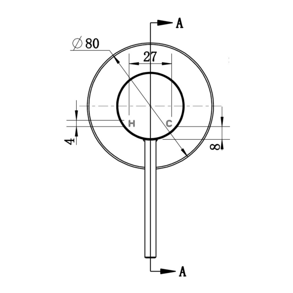 Star Mini Shower Mixer 80mm TRIM KIT - Image 2