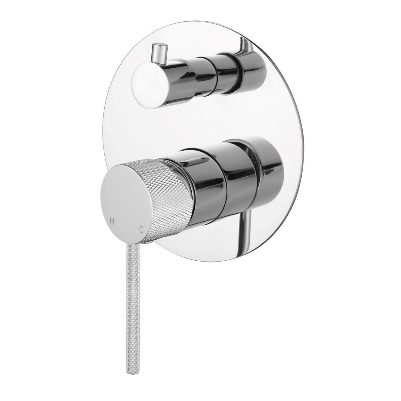 Star Mini Shower Diverter Mixer With Knurled Handle