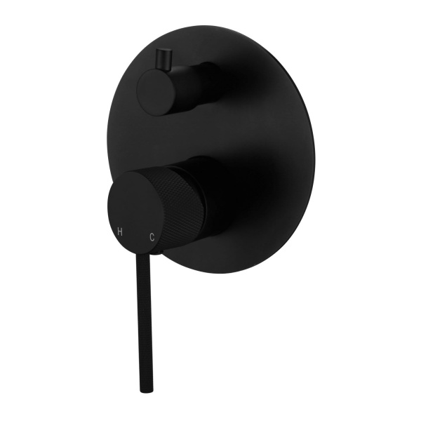 Star Mini Shower Diverter Mixer With Knurled Handle - Image 3