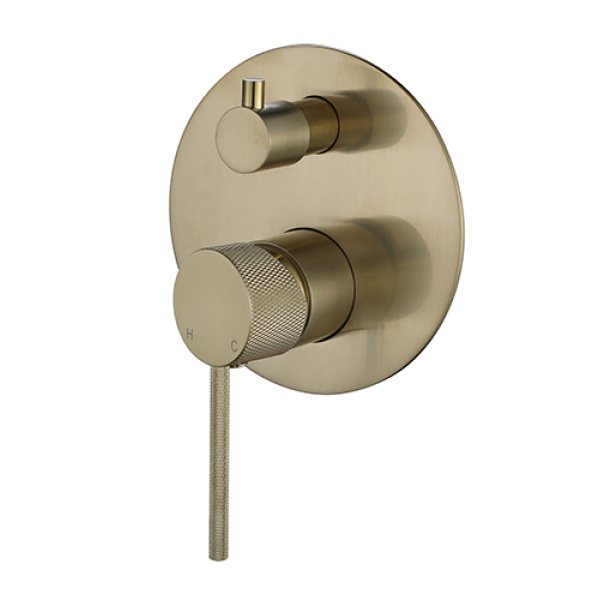 Star Mini Shower Diverter Mixer With Knurled Handle - Image 5
