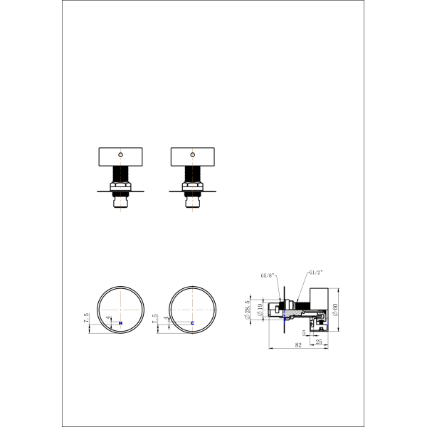 Star Mini Round Wall Top Assemblies - Image 2