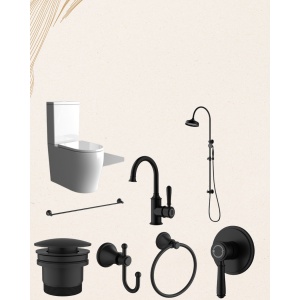 Matte Black Clasico Bathroom Package