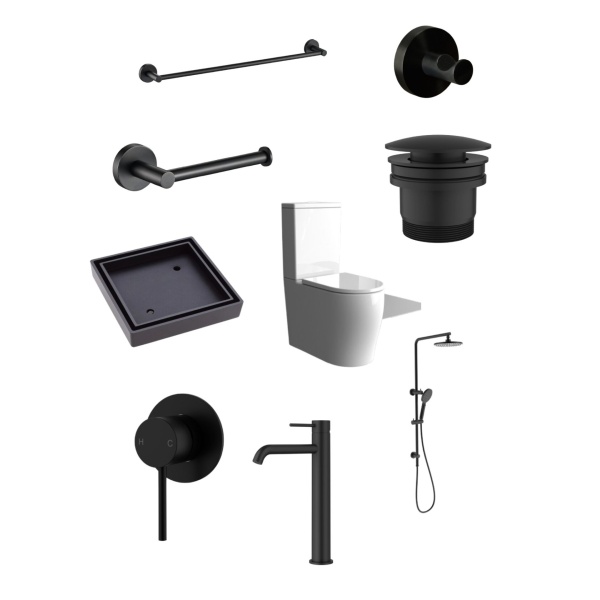 Zeda Matte Black Round Bathroom package – RNR Bathrooms & Kitchens