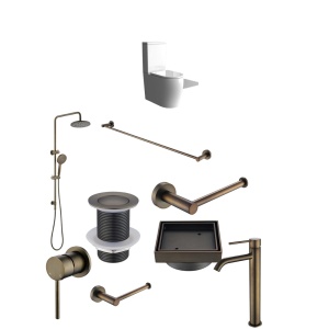 Antique Brass Star Bathroom Package